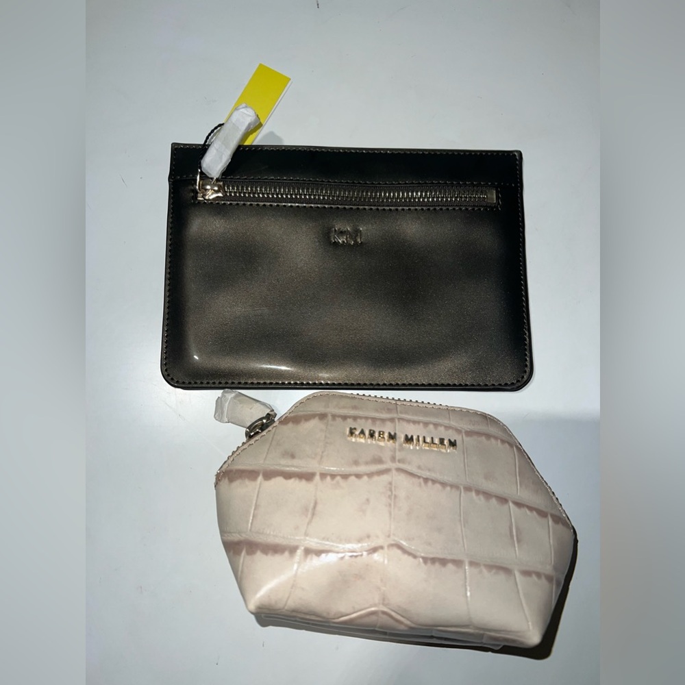 New Karen Millen Cosmetic Pouch/Bag Set of 2